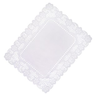 White Lace Paper Tray Cover